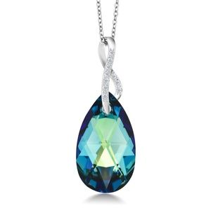 Nirano Collection Blue RibbonPendant 18" Swarovski